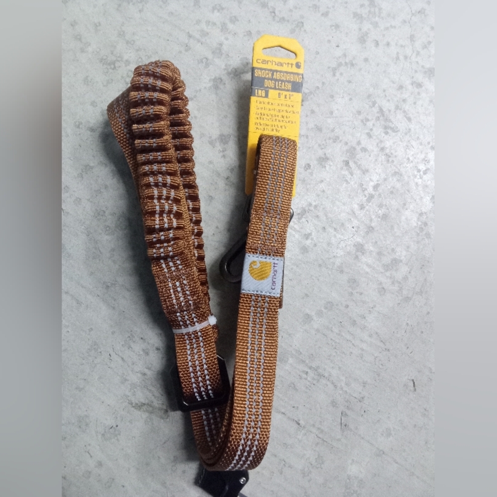 NWT • CARHARTT Shock Absorbing Leash • Brown • Size Large (6ft x 1in)